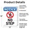 Signmission No Step, 12 in W x Rectangle, Aluminum OS-2PACK-NS-A-1218-V-14852 - alternate 4